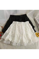 Mini-jupe blanche kawaii