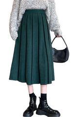 Long  Midi Green Skirt