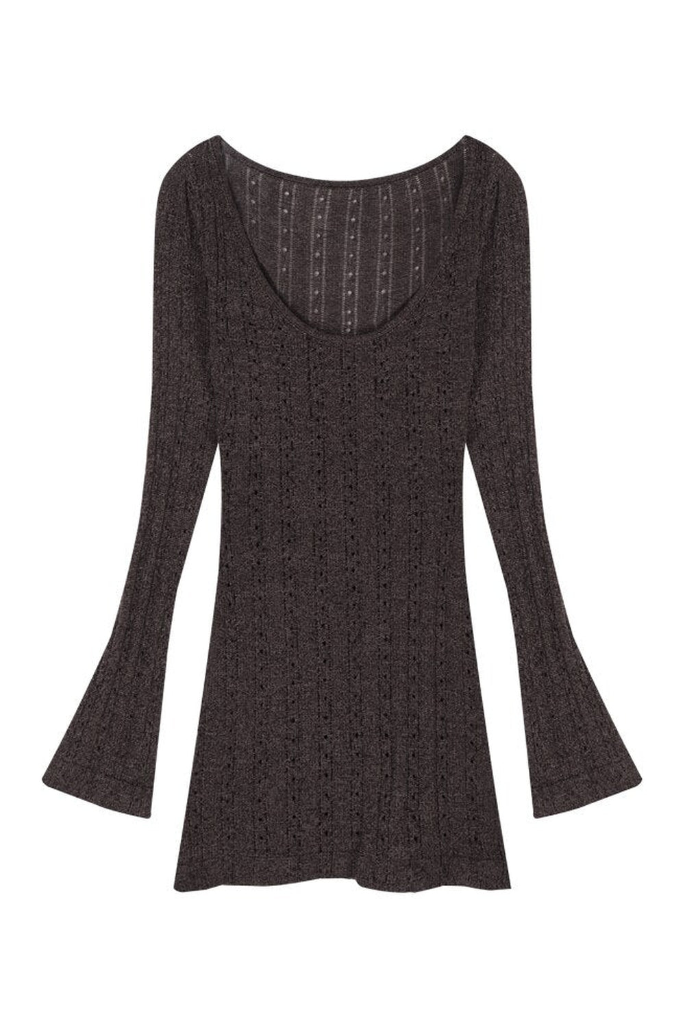 Long Sleeve Knitted   Mini Dress