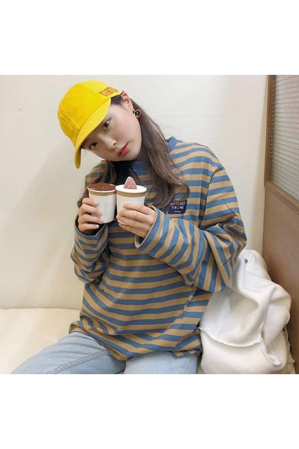 Long Sleeve Retro Striped T-shirt