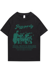 Lockeres T-Shirt mit Retro-Print 