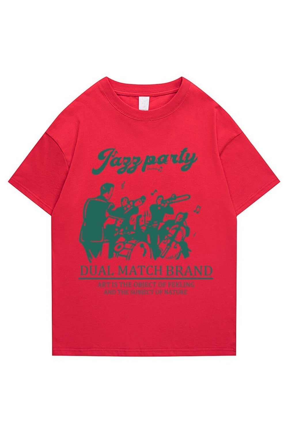 Lockeres T-Shirt mit Retro-Print 