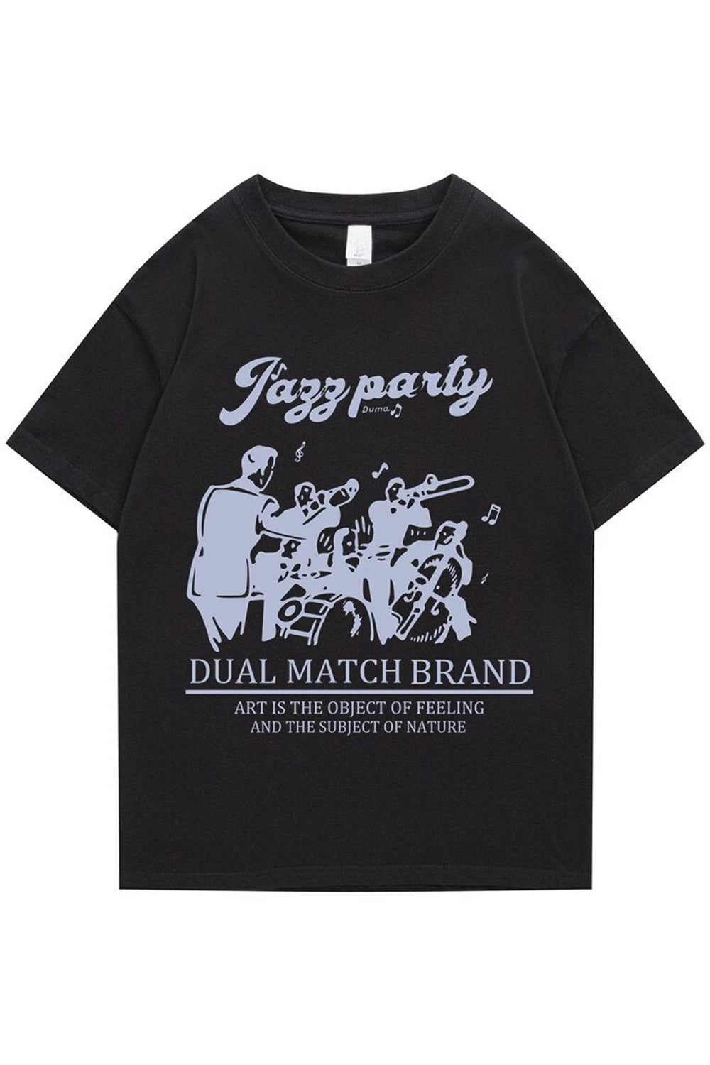 Lockeres T-Shirt mit Retro-Print 