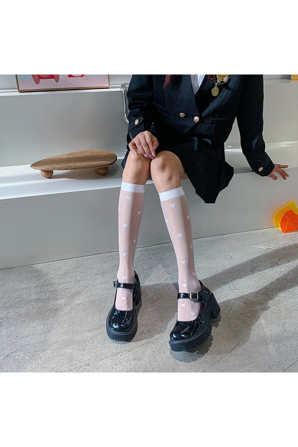 Lange Strümpfe mit Liebesherz