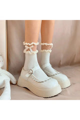 Low Tube Lace Dots Socks