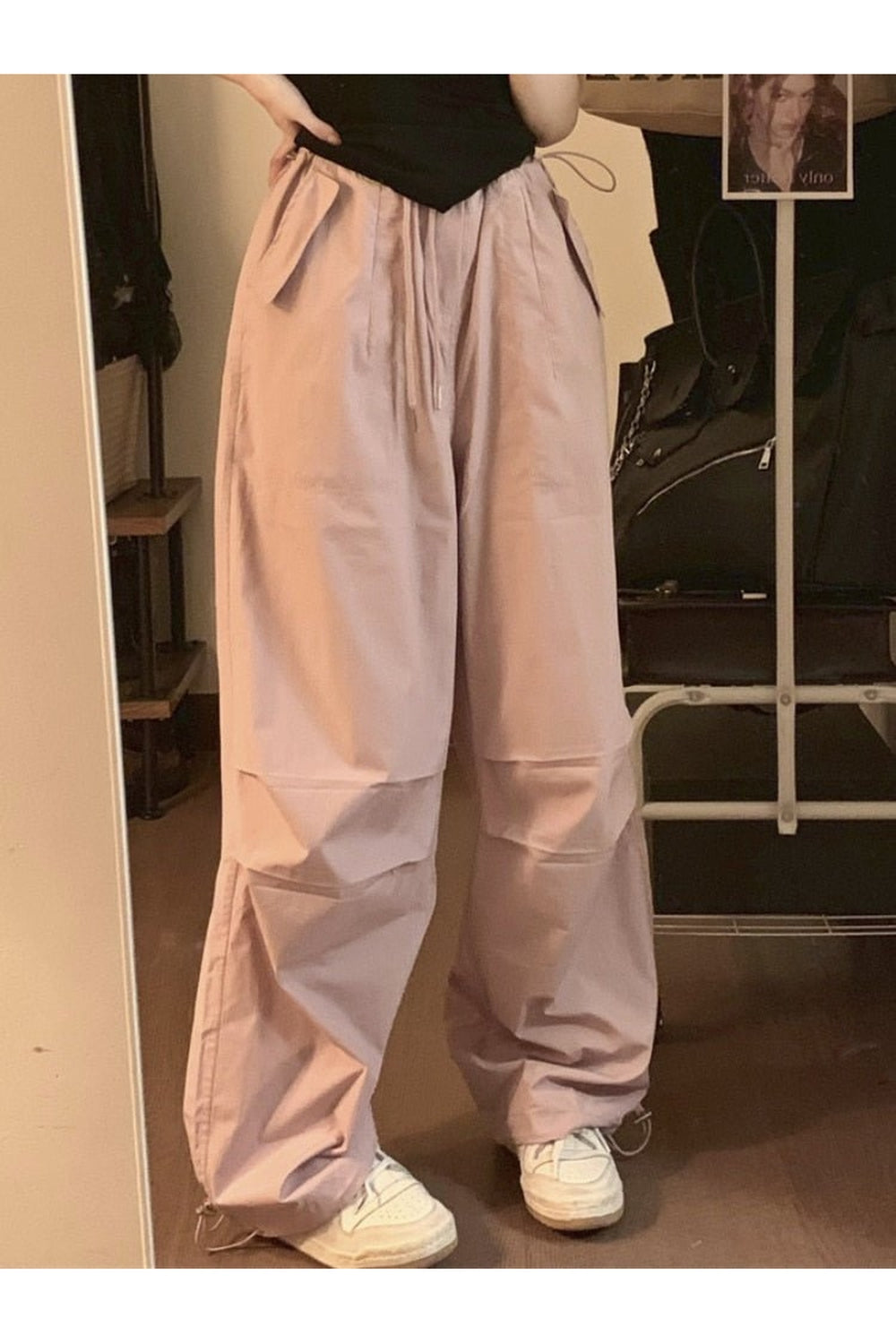 Baggy-Cargohose mit niedriger Taille