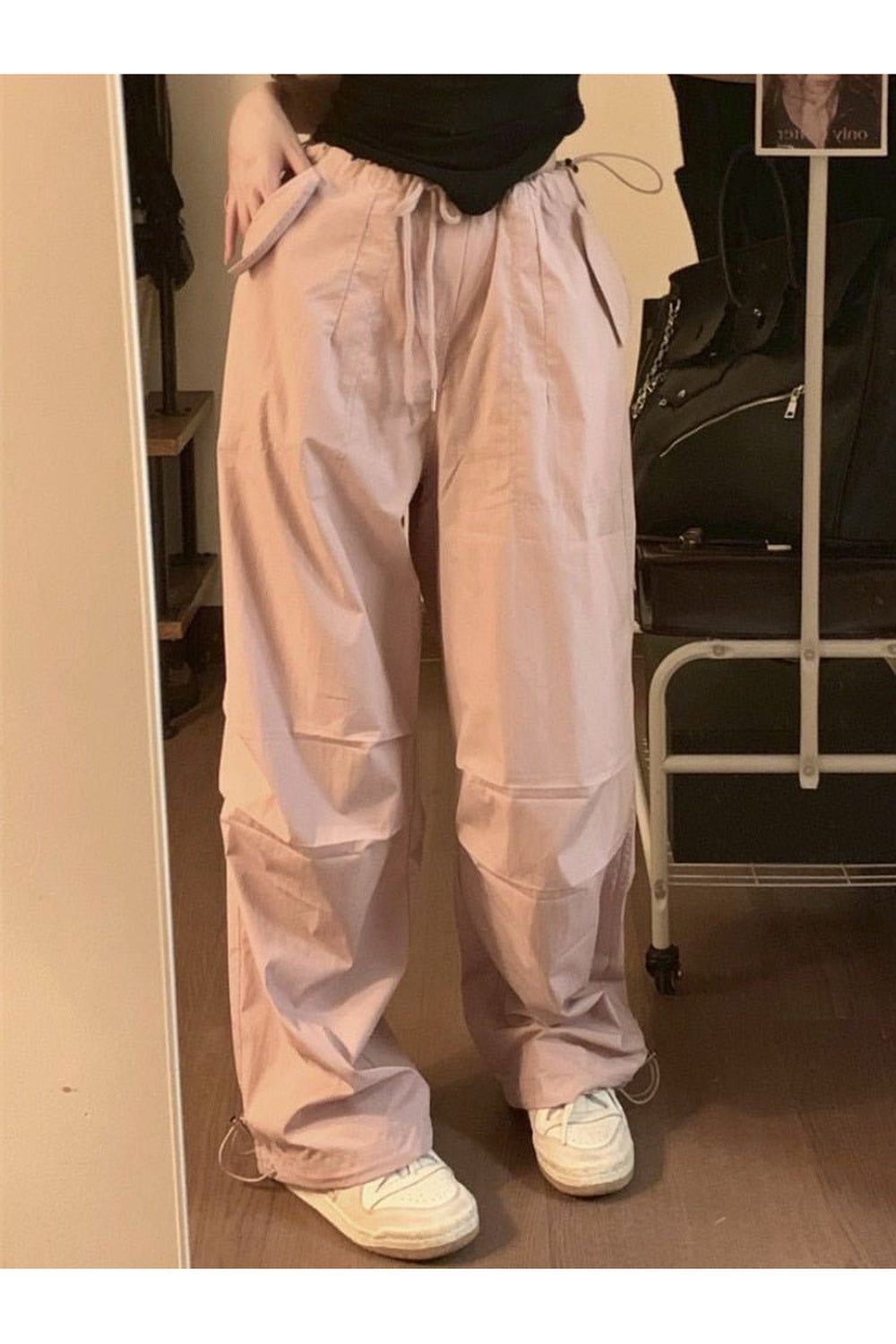 Baggy-Cargohose mit niedriger Taille