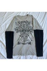 Loyalty Gothic Cross Layered T-Shirt