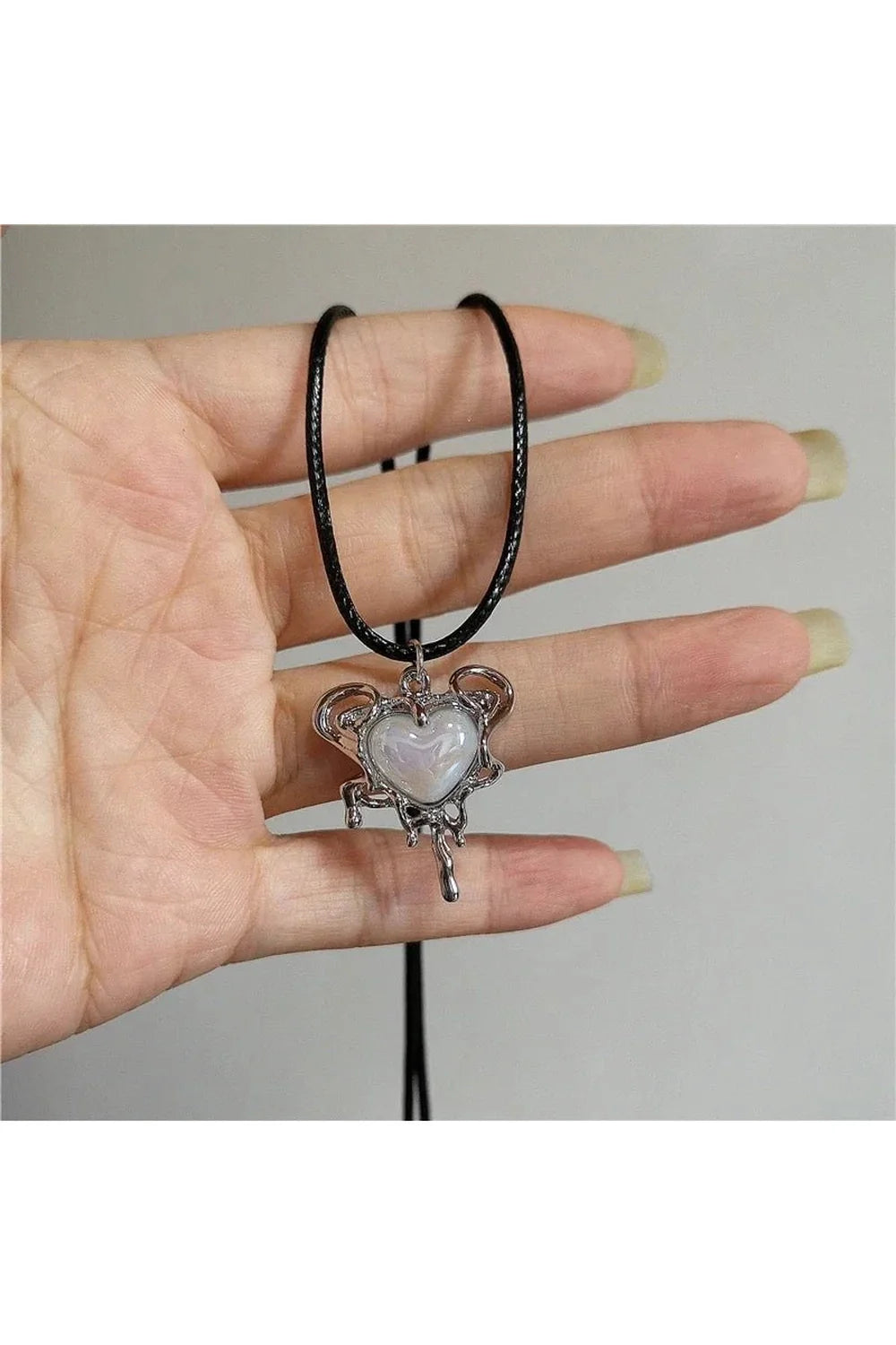 Lunar Glow and Angel Heart Necklace