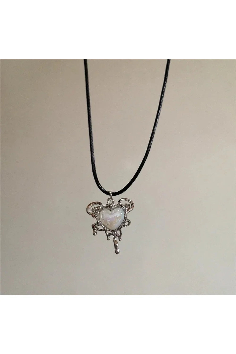 Lunar Glow and Angel Heart Necklace