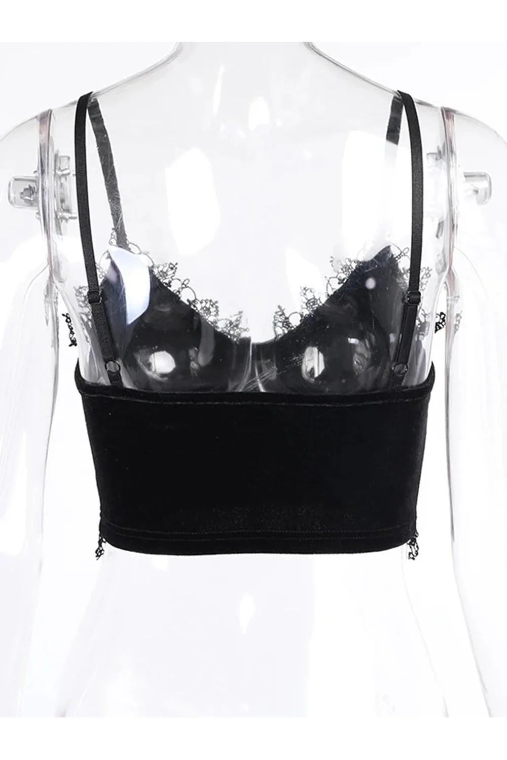 Mall Goth Velvet Crop Top