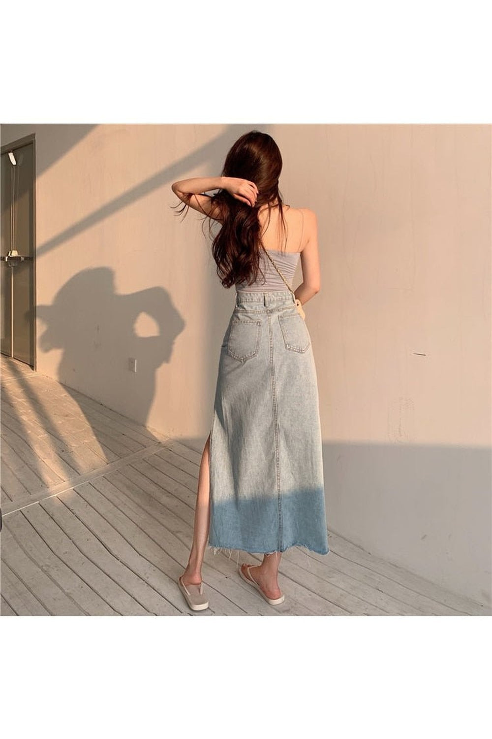 Maxi Jeans Skirt