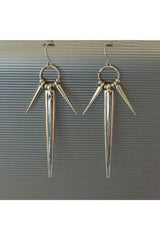 Metallic Spike Drop Earrings