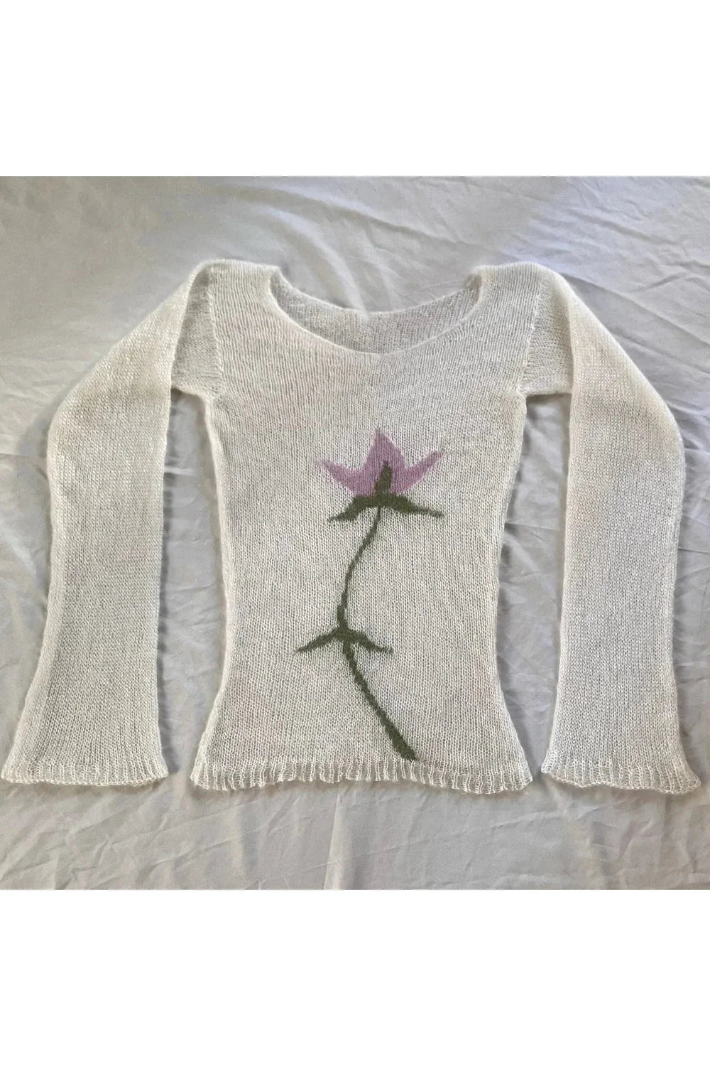 Midnight Bloom Knit Sweater