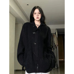 Midnight Buckle Oversized Cardigan