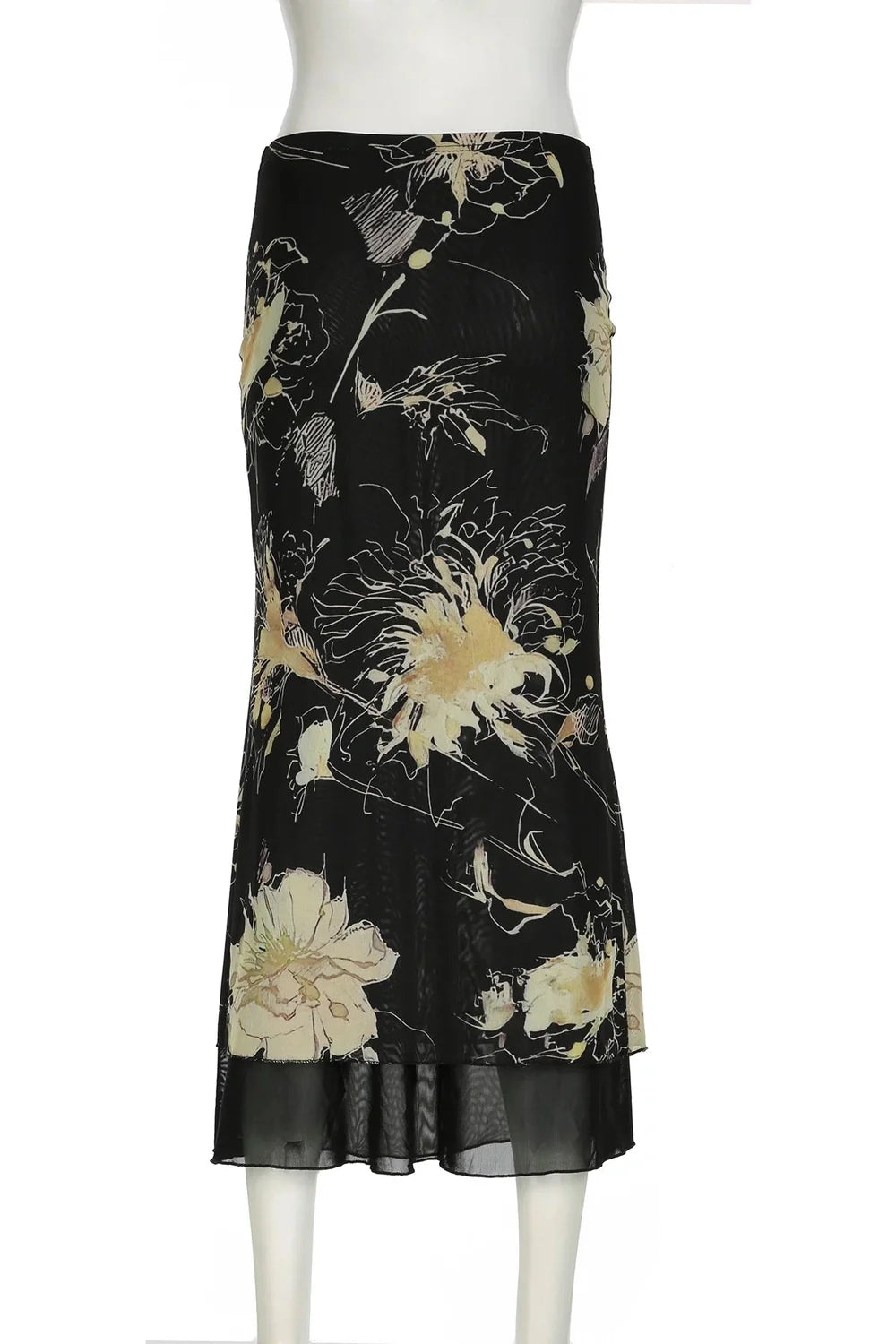 Midnight Floral Maxi Skirt