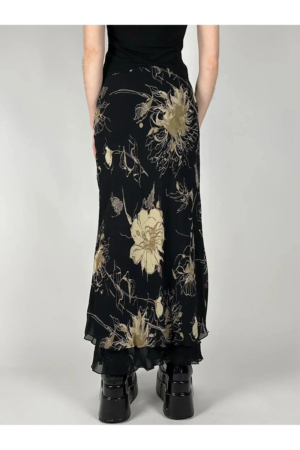 Midnight Floral Maxi Skirt