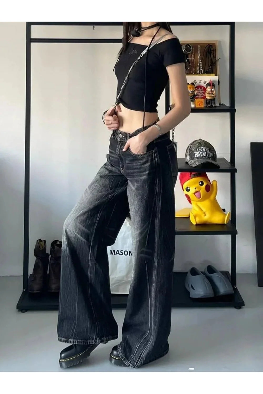 Fall Midnight Groove Wide Leg Jeans