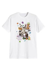 Milk Cat Graphic Oversized Women's T-shirt