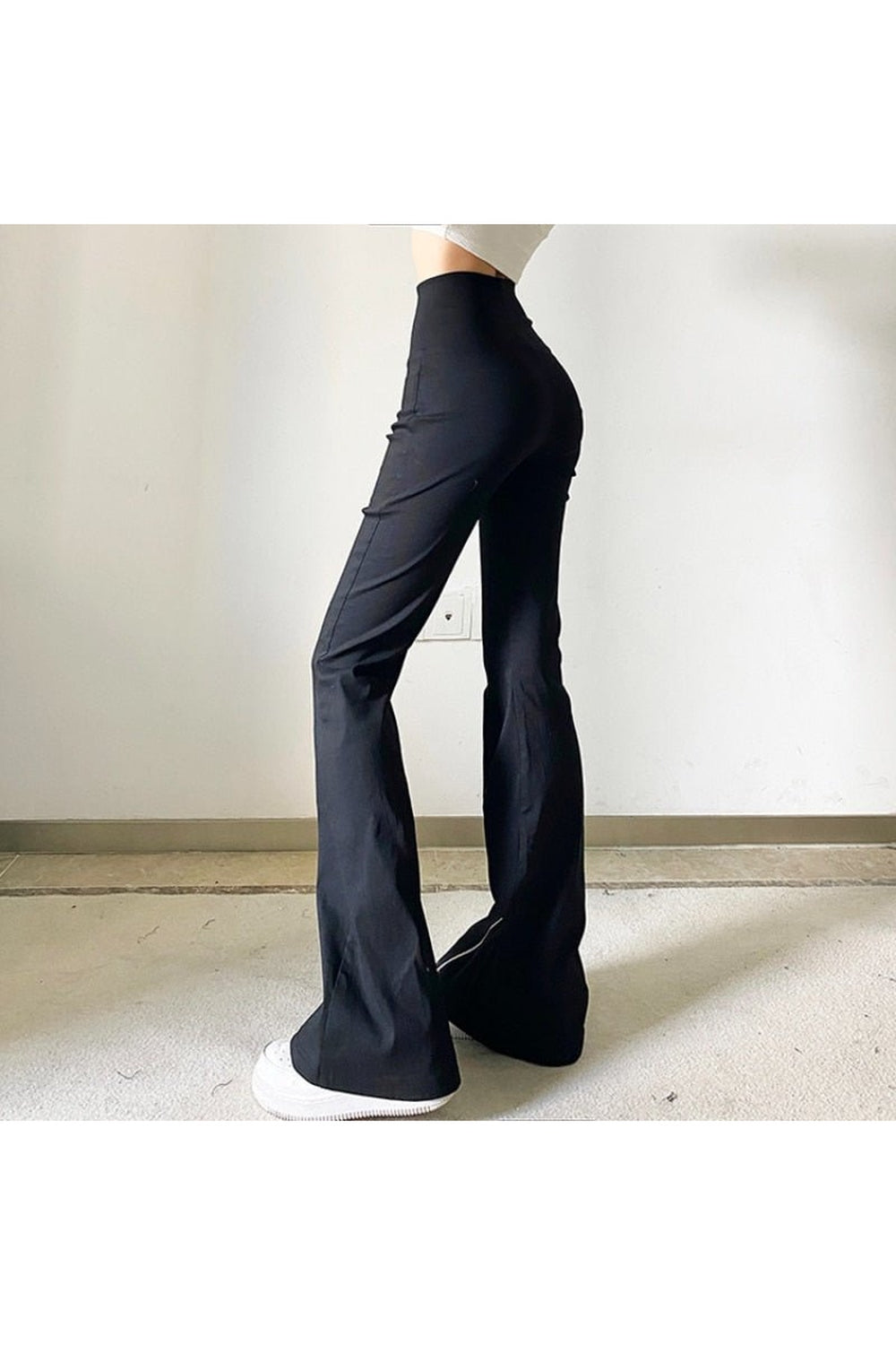 Minimalist Black Flare Pants