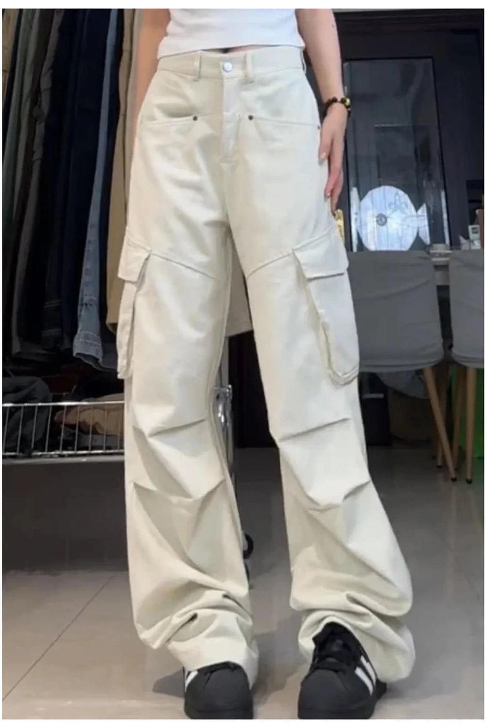 Minimalist Cargo Wide-Leg Pants