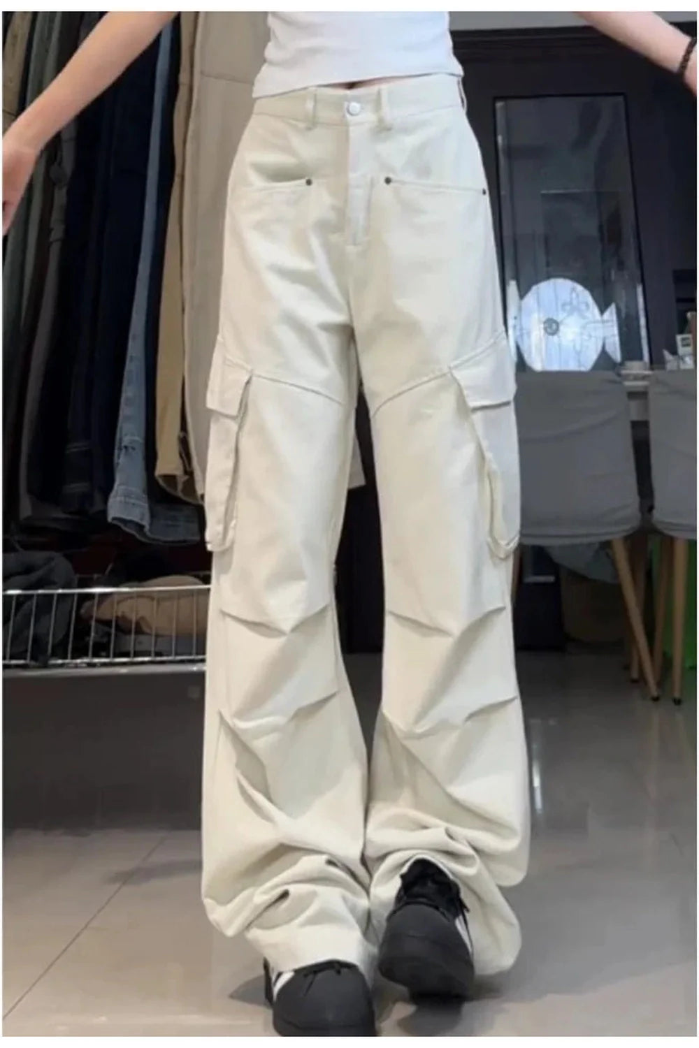 Minimalist Cargo Wide-Leg Pants