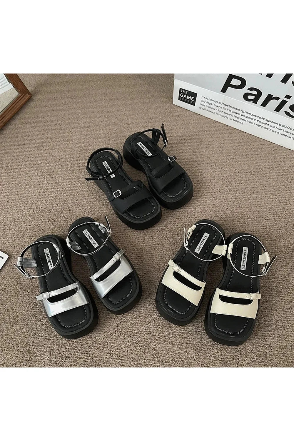 Minimalist Square Toe Sandals