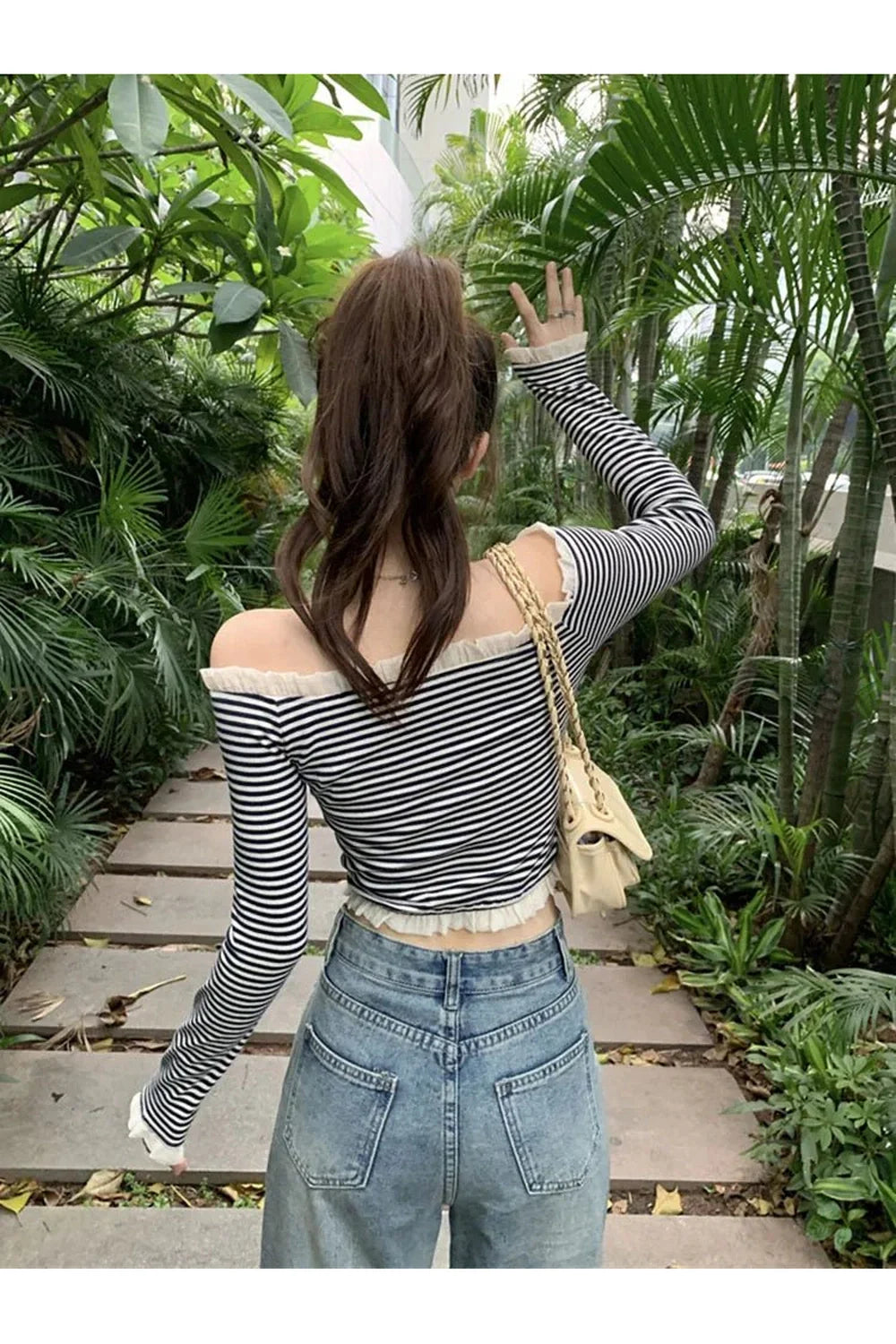 Monochrome Muse Off-Shoulder Top