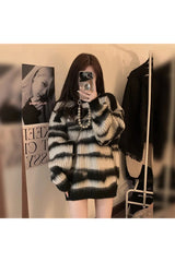 Monochrome Tie-Dye Oversized Sweater