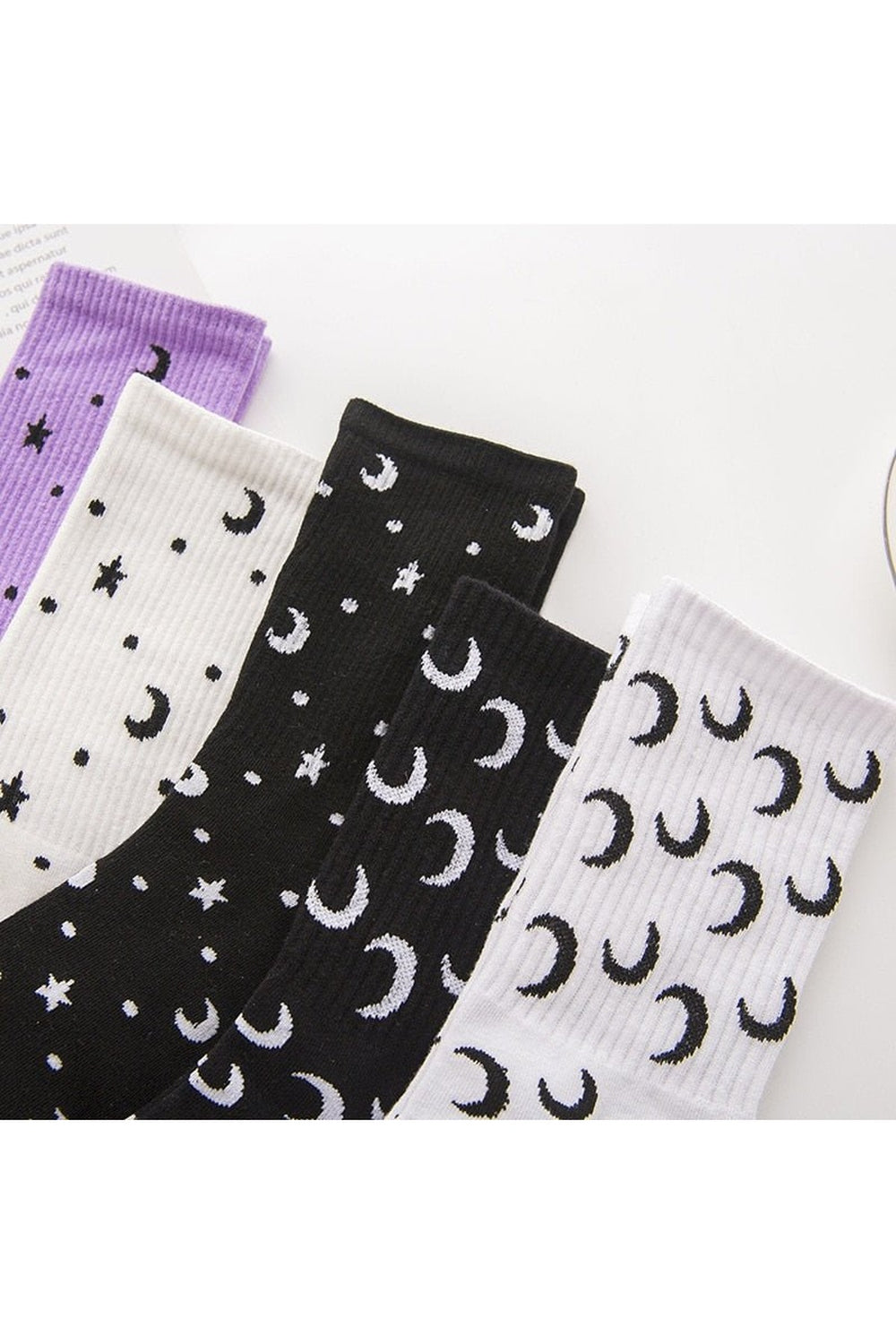 Moon Cotton Socks