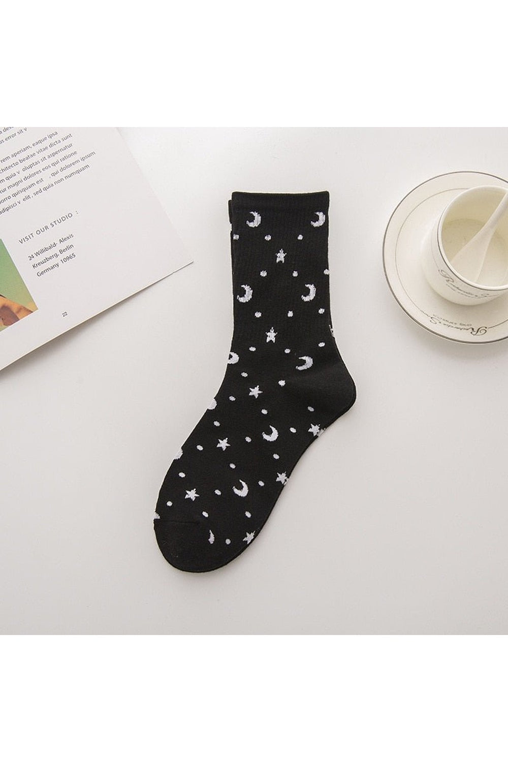 Moon Cotton Socks