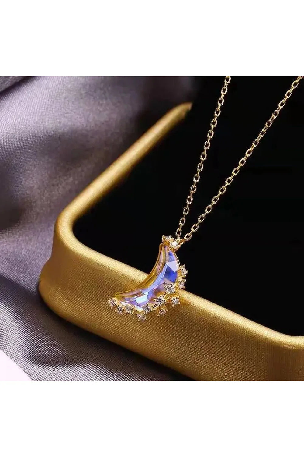 Collier en acier inoxydable Lune