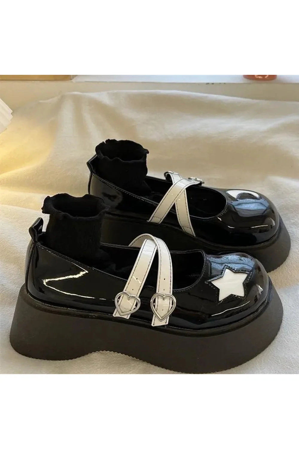 Moon & Star Kawaii Platform Mary Janes Shoes