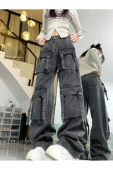 Fall Multi-pocket Street Jeans