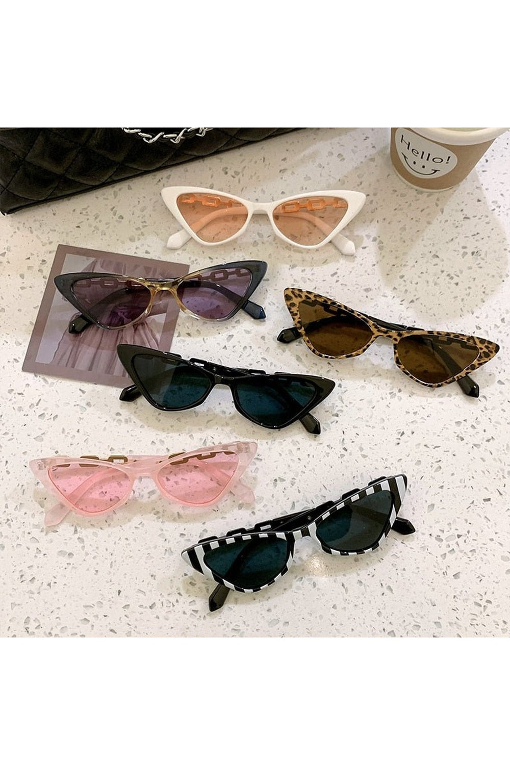 Multicolor Cat Eye Sunglasses