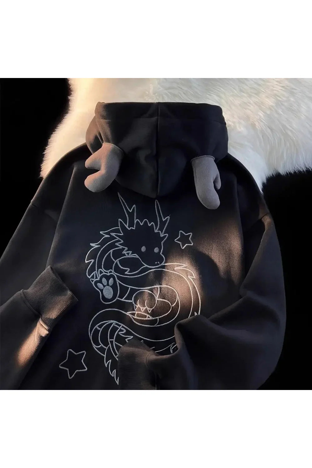 Fall Mystic Dragon Hoodie with Horns