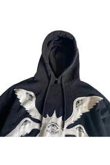 Fall Mystic Eyes Embroidered Hoodie