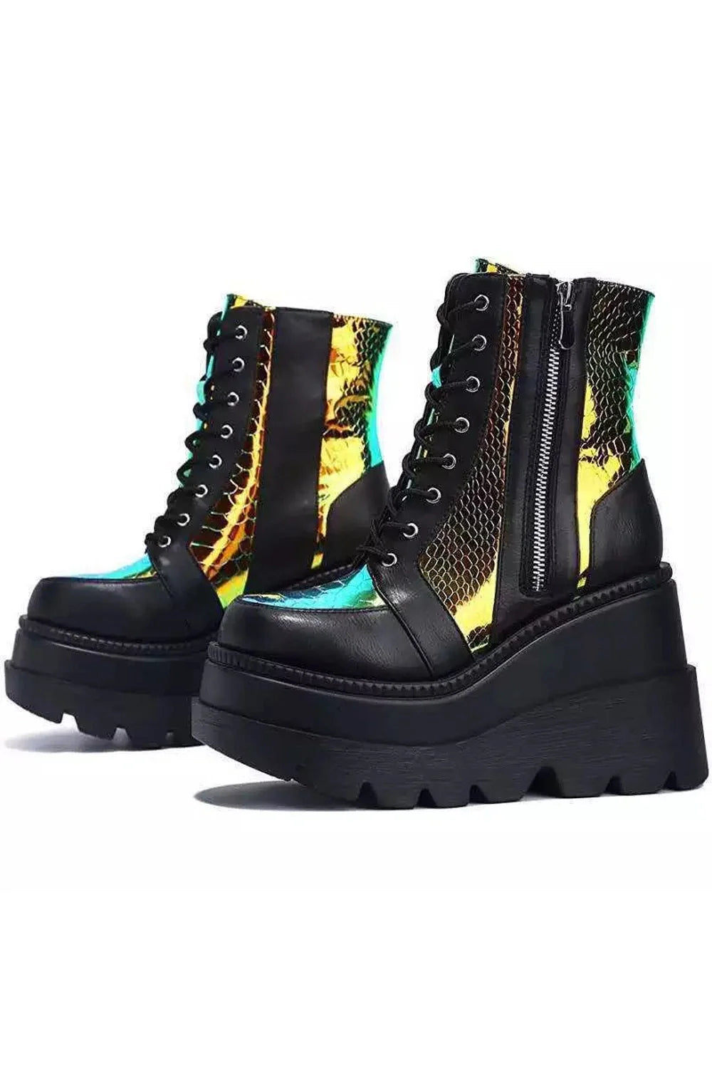 Non-Slip Wedge Platform Boots