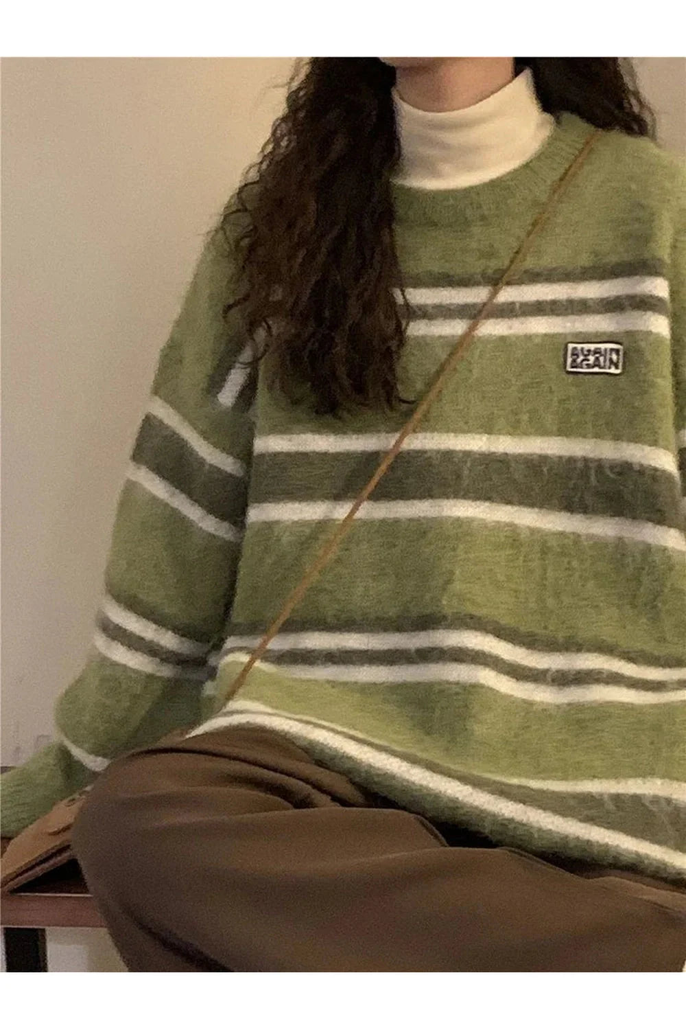 Fall O Neck Striped Sweater