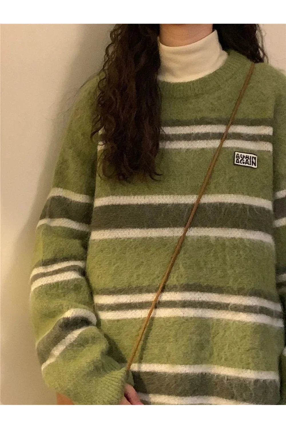 Fall O Neck Striped Sweater