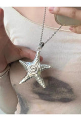 Ocean Spiral Star Pendant Necklace