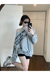 Fall Off-Shoulder Casual Statement Sweater