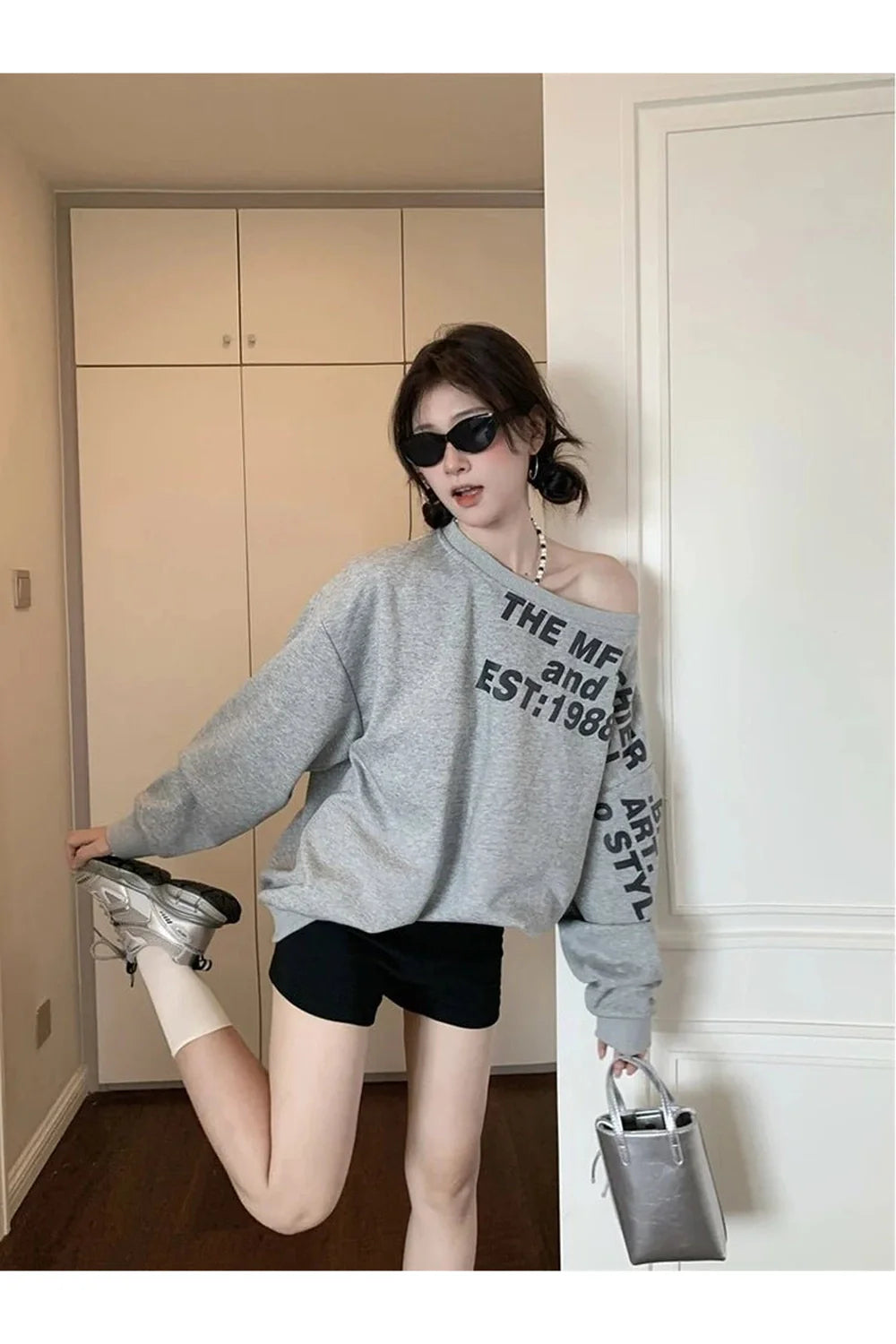 Fall Off-Shoulder Casual Statement Sweater