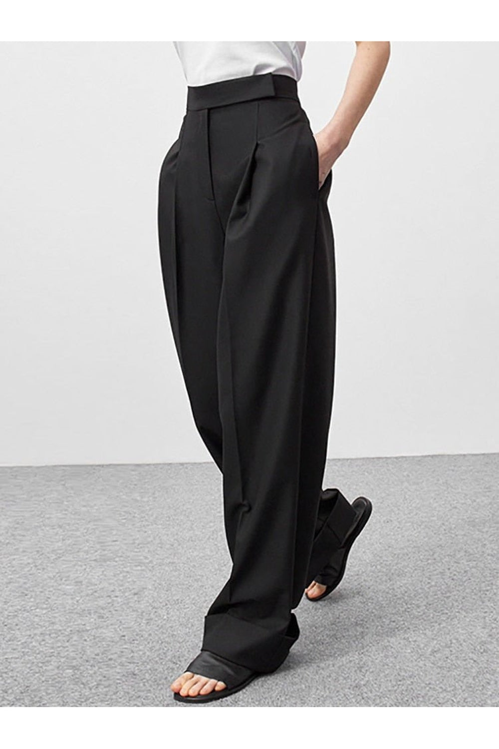Pantalon taille haute Old Money
