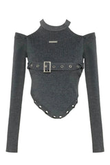 Fall Olive Enigma Harness Sweater