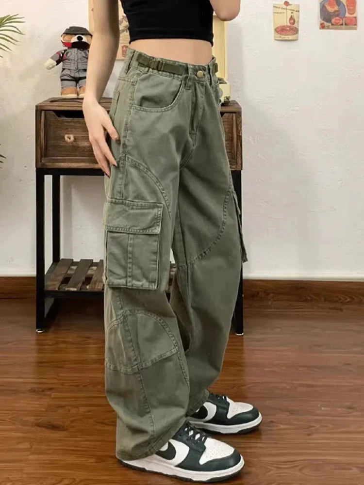 Olive Green Utility Cargo Pants