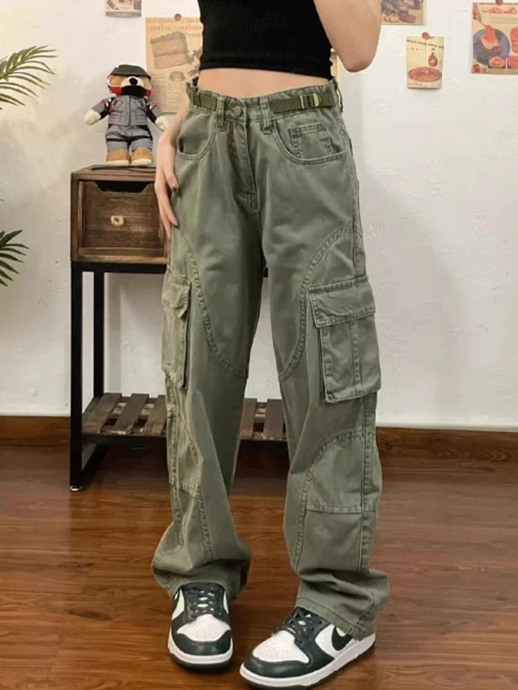 Olive Green Utility Cargo Pants