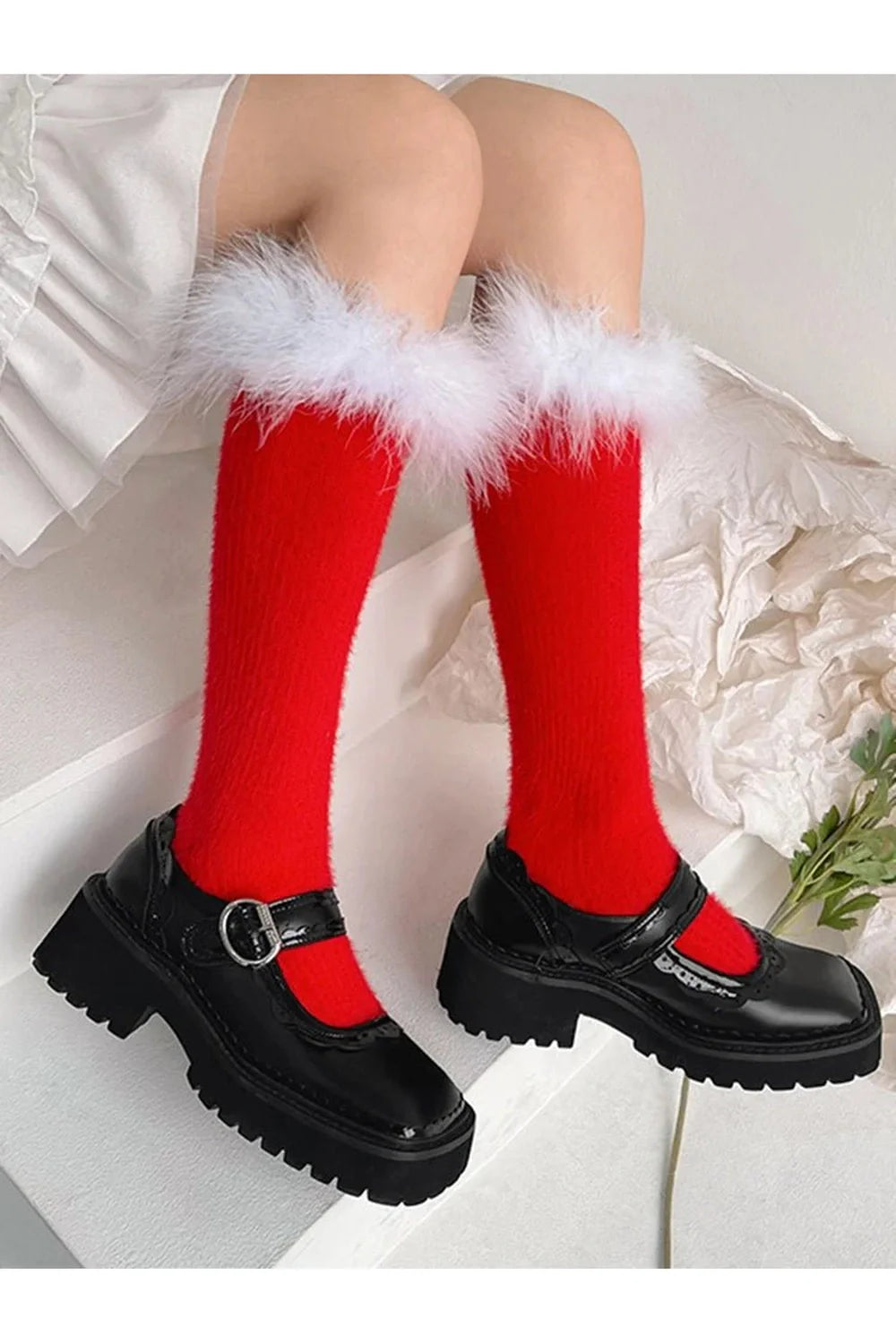 Ostrich Feather Candy Color Socks