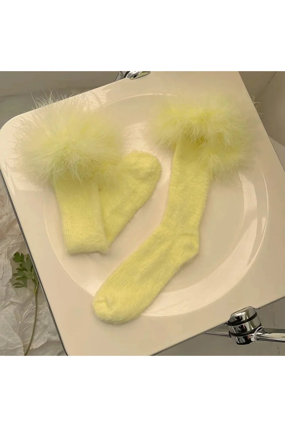 Ostrich Feather Candy Color Socks