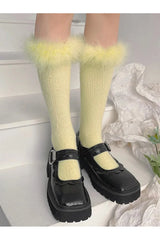 Ostrich Feather Candy Color Socks